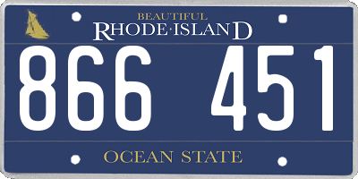 RI license plate 866451