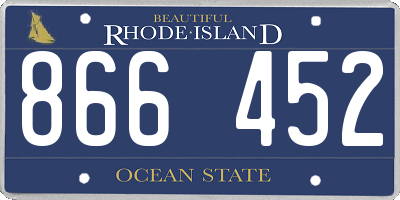 RI license plate 866452