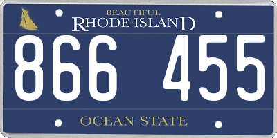 RI license plate 866455