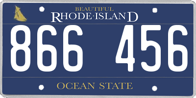RI license plate 866456
