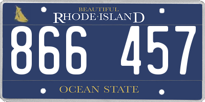 RI license plate 866457