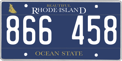 RI license plate 866458