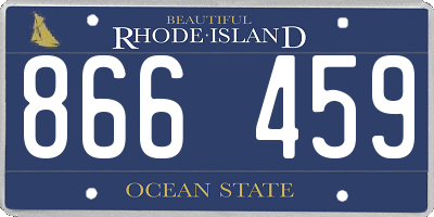 RI license plate 866459