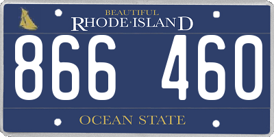 RI license plate 866460