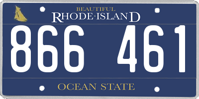 RI license plate 866461