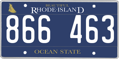 RI license plate 866463