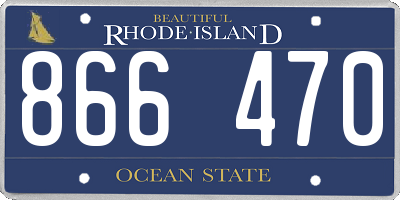 RI license plate 866470