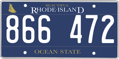 RI license plate 866472