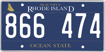 RI license plate 866474