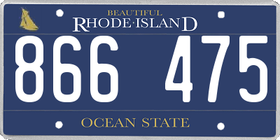 RI license plate 866475