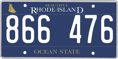 RI license plate 866476