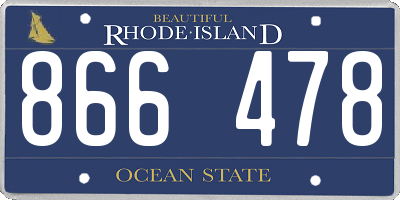 RI license plate 866478