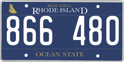 RI license plate 866480