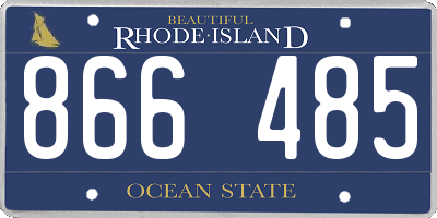 RI license plate 866485
