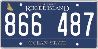 RI license plate 866487