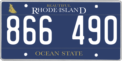 RI license plate 866490