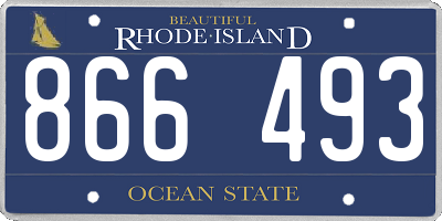 RI license plate 866493