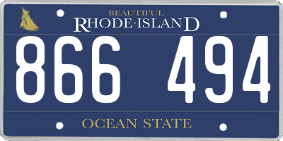 RI license plate 866494