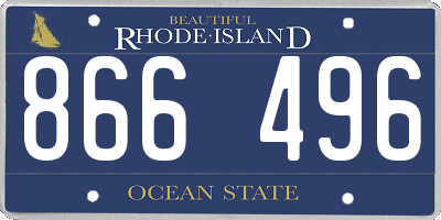 RI license plate 866496