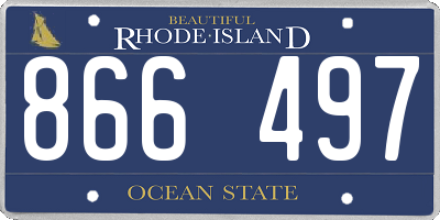 RI license plate 866497