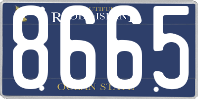 RI license plate 8665