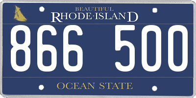 RI license plate 866500