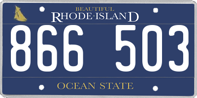 RI license plate 866503