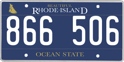 RI license plate 866506