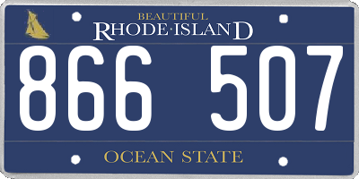 RI license plate 866507