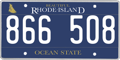 RI license plate 866508