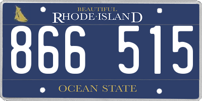 RI license plate 866515