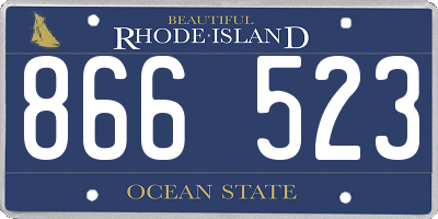 RI license plate 866523