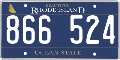 RI license plate 866524