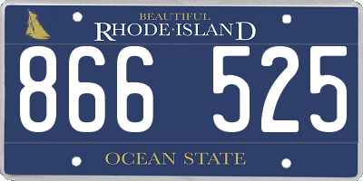 RI license plate 866525