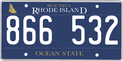 RI license plate 866532