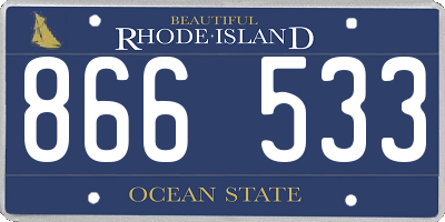 RI license plate 866533