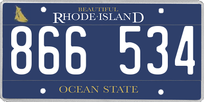 RI license plate 866534
