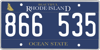 RI license plate 866535