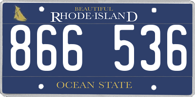 RI license plate 866536