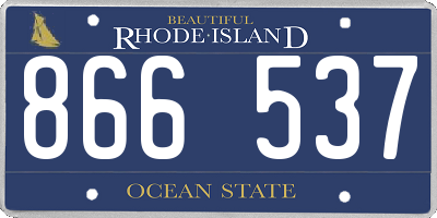 RI license plate 866537