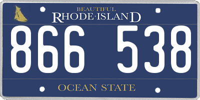RI license plate 866538