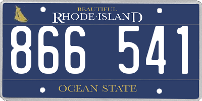 RI license plate 866541