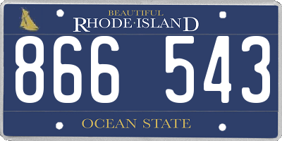 RI license plate 866543