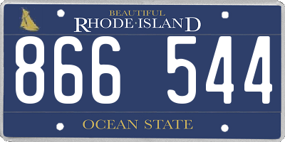 RI license plate 866544