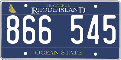 RI license plate 866545