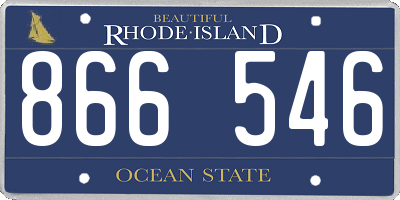 RI license plate 866546