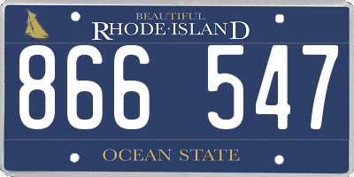 RI license plate 866547