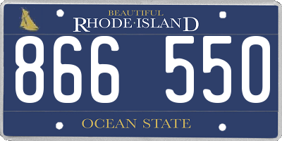 RI license plate 866550