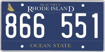 RI license plate 866551