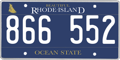 RI license plate 866552